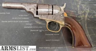 1849 Colt Pocket Revolver Wells Fargo Manufactured 1873 from Kevin's Gun Works near Richmond, Houston, TX