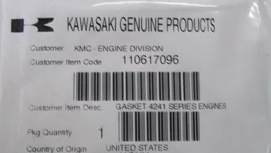"Genuine OEM Kawasaki 4 Pack GASKET,INSULATOR Part# 11061-7096"