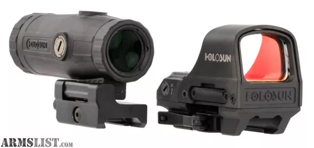 Holosun HS510C & HM3X Holographic Red Circle Dot & 3x Flip-Down Magnifier Combo Kit from Vegas Firearms near Henderson, Las Vegas, NV