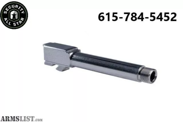 Match Grade - Glock 19 Compatible Threaded Barrel - Polished Clear PVD from Security AllStar near Hendersonville, Nashville, TN
