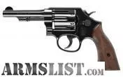 Smith & Wesson, Model 10 Classic, Double Action/Single Action, Metal Frame Revolver, K-Frame, 38 Special +P, 4" Barrel, Carbon Steel, Blued Finish, Wood Grips, Fixed Sights, 6 Rounds, No Internal Lock from MICHIANA FIREARMS near PLYMOUTH, Indiana, USA
