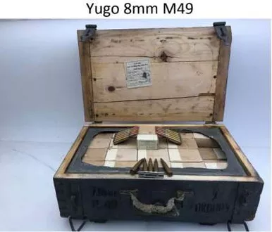 Yugo 8mm M49 Ammunition AM1238BBOX 198 Grain Full Metal Jacket Lead Core Box of 15 Rounds